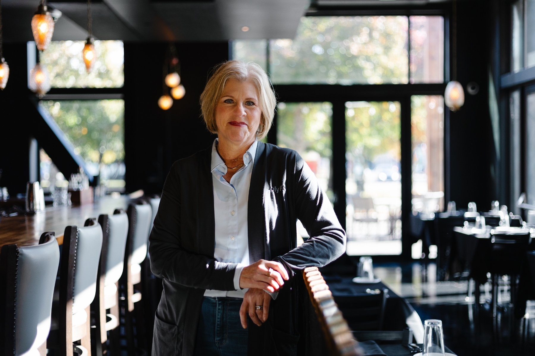 Woman in local restaurant